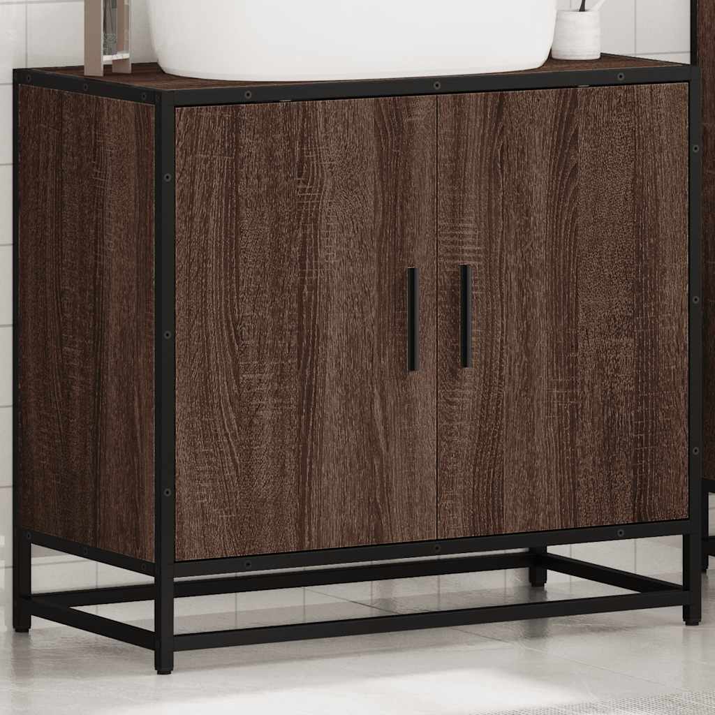 vidaXL Dulap pentru chiuvetă de baie stejar maro 65x33x60 cm lemn vidaXL Dulap pentru chiuvetă de baie stejar maro 65x33x60 cm lemn