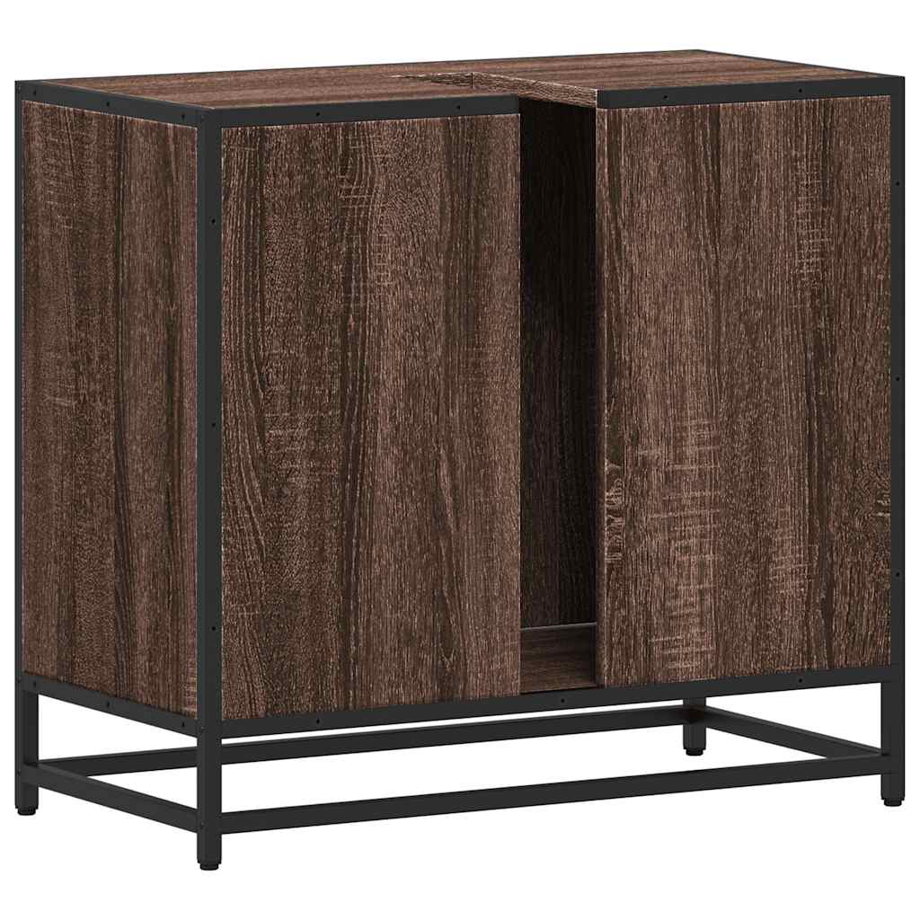 vidaXL Dulap pentru chiuvetă de baie stejar maro 65x33x60 cm lemn vidaXL Dulap pentru chiuvetă de baie stejar maro 65x33x60 cm lemn