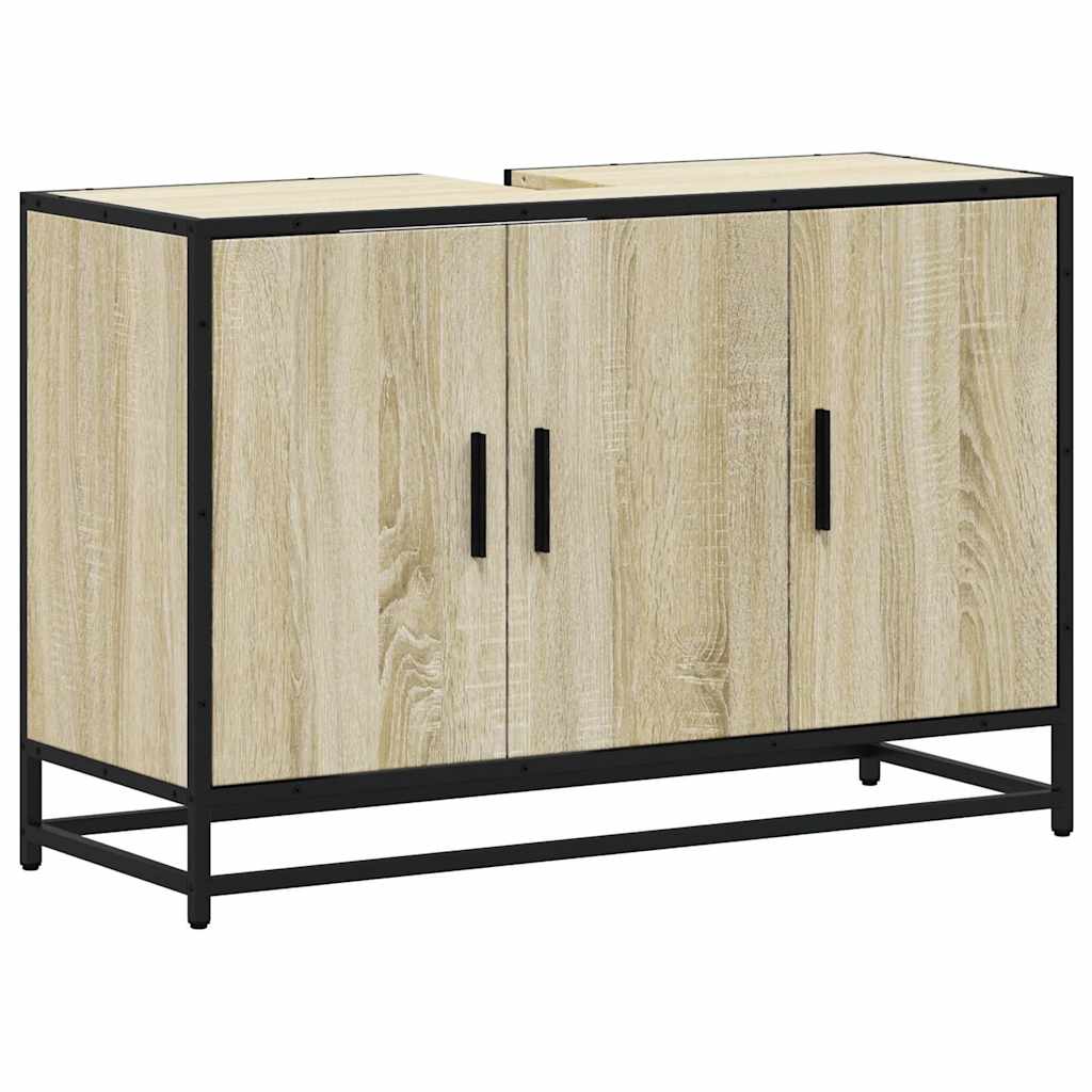 vidaXL Dulap pentru chiuveta de baie stejar Sonoma 90x33x60 cm lemn vidaXL Dulap pentru chiuveta de baie stejar Sonoma 90x33x60 cm lemn