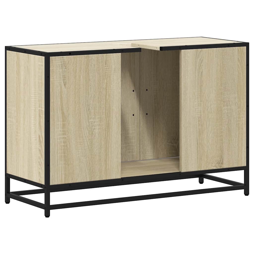 vidaXL Dulap pentru chiuveta de baie stejar Sonoma 90x33x60 cm lemn vidaXL Dulap pentru chiuveta de baie stejar Sonoma 90x33x60 cm lemn
