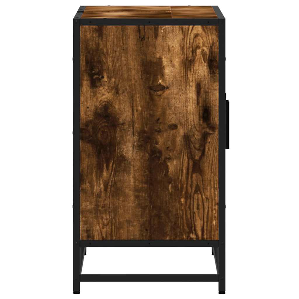 vidaXL Dulap pentru chiuveta de baie stejar afumat 90x33x60 cm lemn vidaXL Dulap pentru chiuveta de baie stejar afumat 90x33x60 cm lemn