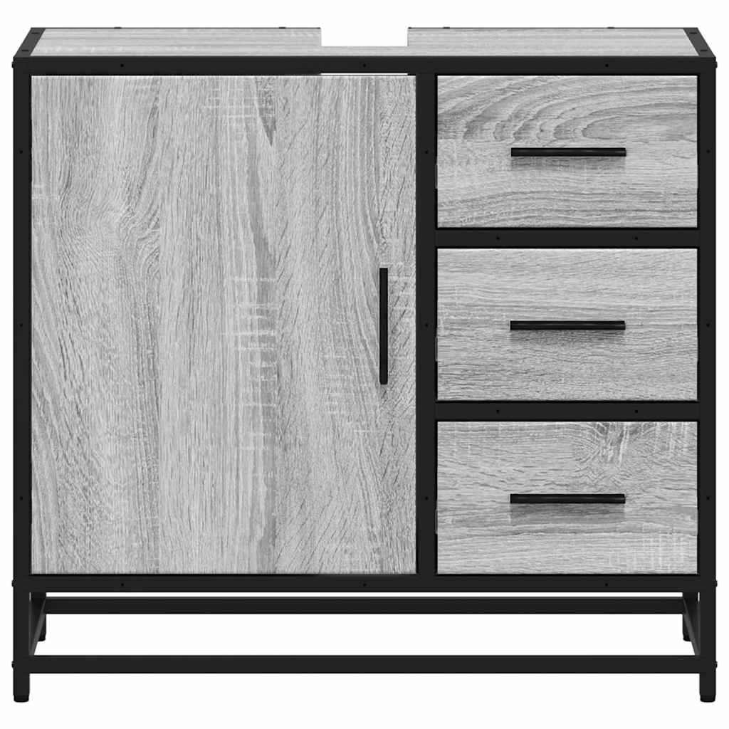 vidaXL Dulap pentru chiuvetă de baie gri Sonoma 65x33x60 cm lemn vidaXL Dulap pentru chiuvetă de baie gri Sonoma 65x33x60 cm lemn