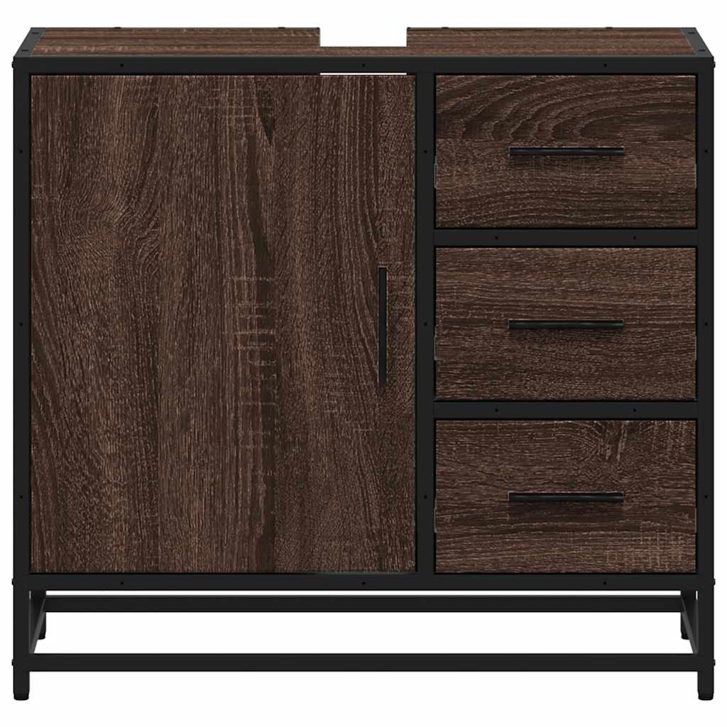vidaXL Dulap pentru chiuvetă de baie stejar maro 65x33x60 cm lemn vidaXL Dulap pentru chiuvetă de baie stejar maro 65x33x60 cm lemn