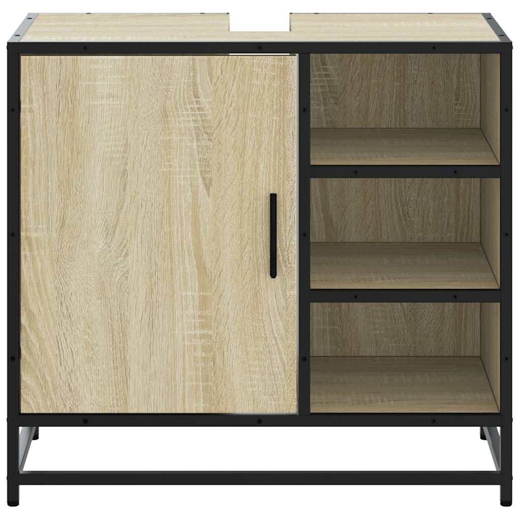 vidaXL Dulap de chiuvetă baie stejar sonoma 65x33x60 cm lemn prelucrat vidaXL Dulap de chiuvetă baie stejar sonoma 65x33x60 cm lemn prelucrat