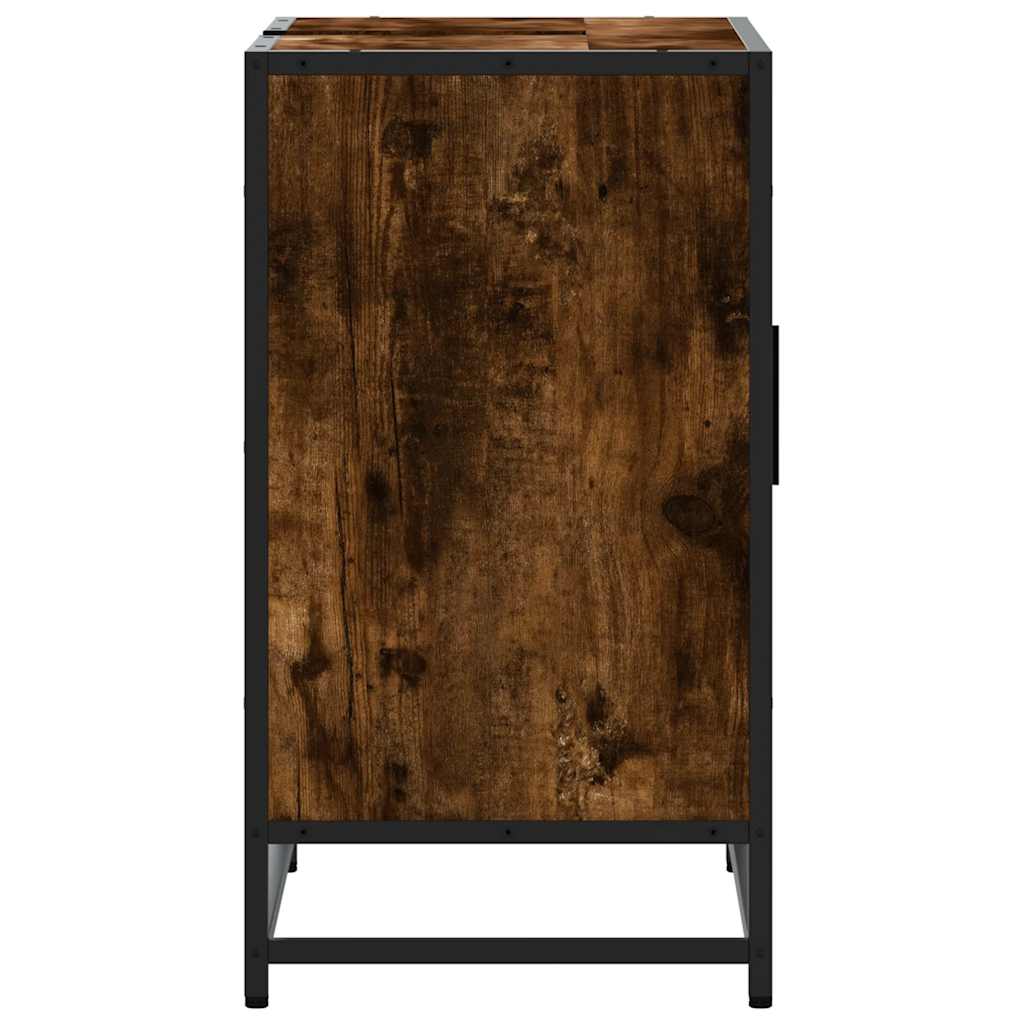 vidaXL Dulap pentru chiuvetă de baie stejar afumat 65x33x60 cm lemn vidaXL Dulap pentru chiuvetă de baie stejar afumat 65x33x60 cm lemn