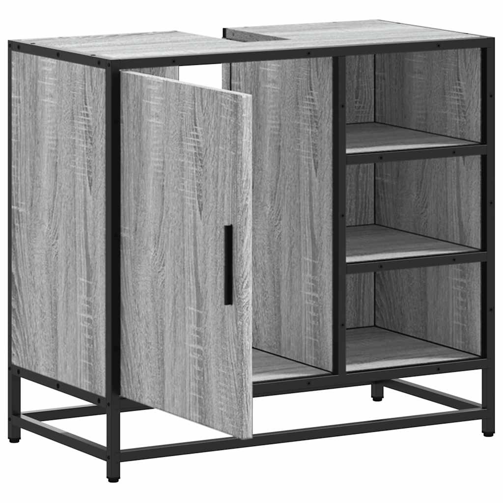 vidaXL Dulap pentru chiuvetă de baie gri Sonoma 65x33x60 cm lemn vidaXL Dulap pentru chiuvetă de baie gri Sonoma 65x33x60 cm lemn