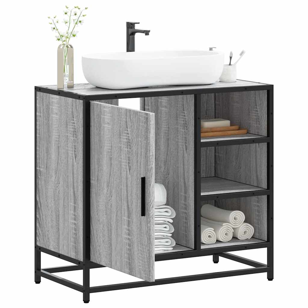 vidaXL Dulap pentru chiuvetă de baie gri Sonoma 65x33x60 cm lemn vidaXL Dulap pentru chiuvetă de baie gri Sonoma 65x33x60 cm lemn