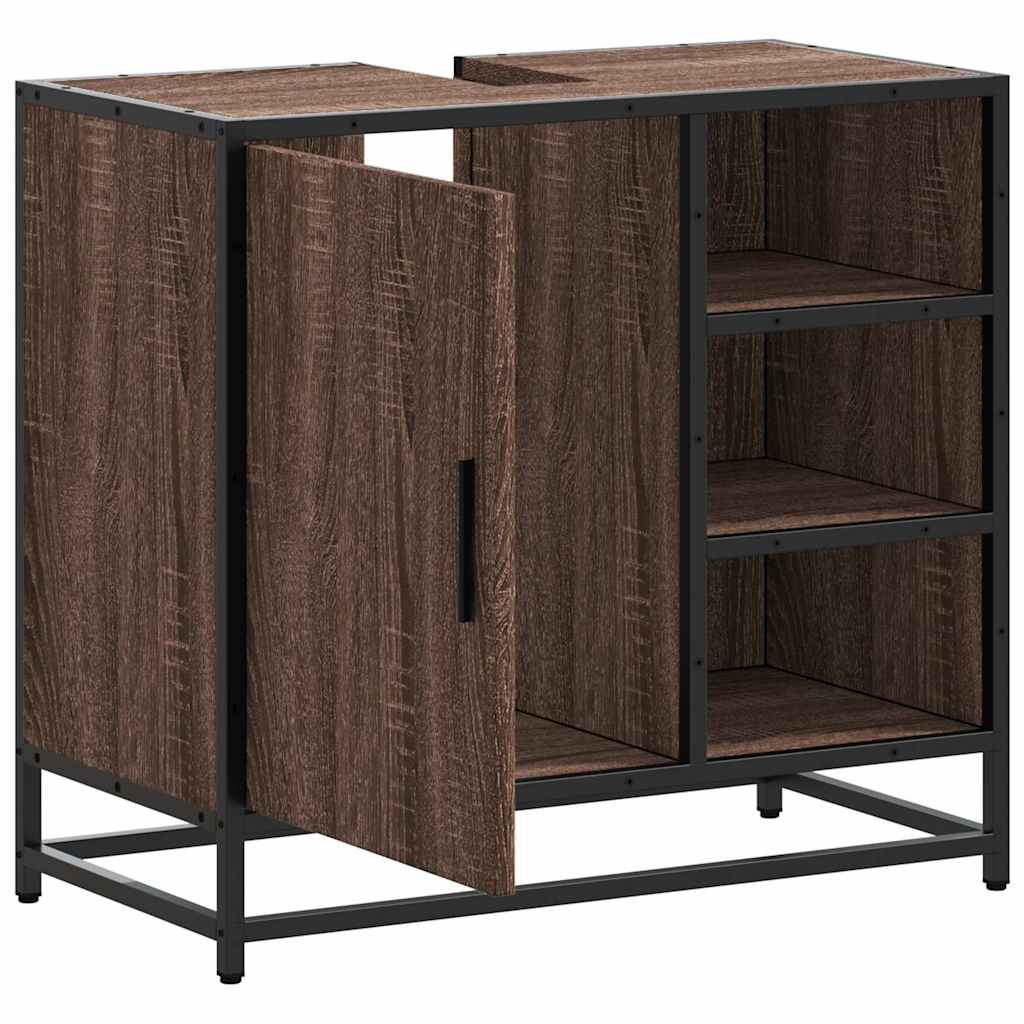 vidaXL Dulap pentru chiuvetă de baie stejar maro 65x33x60 cm lemn vidaXL Dulap pentru chiuvetă de baie stejar maro 65x33x60 cm lemn