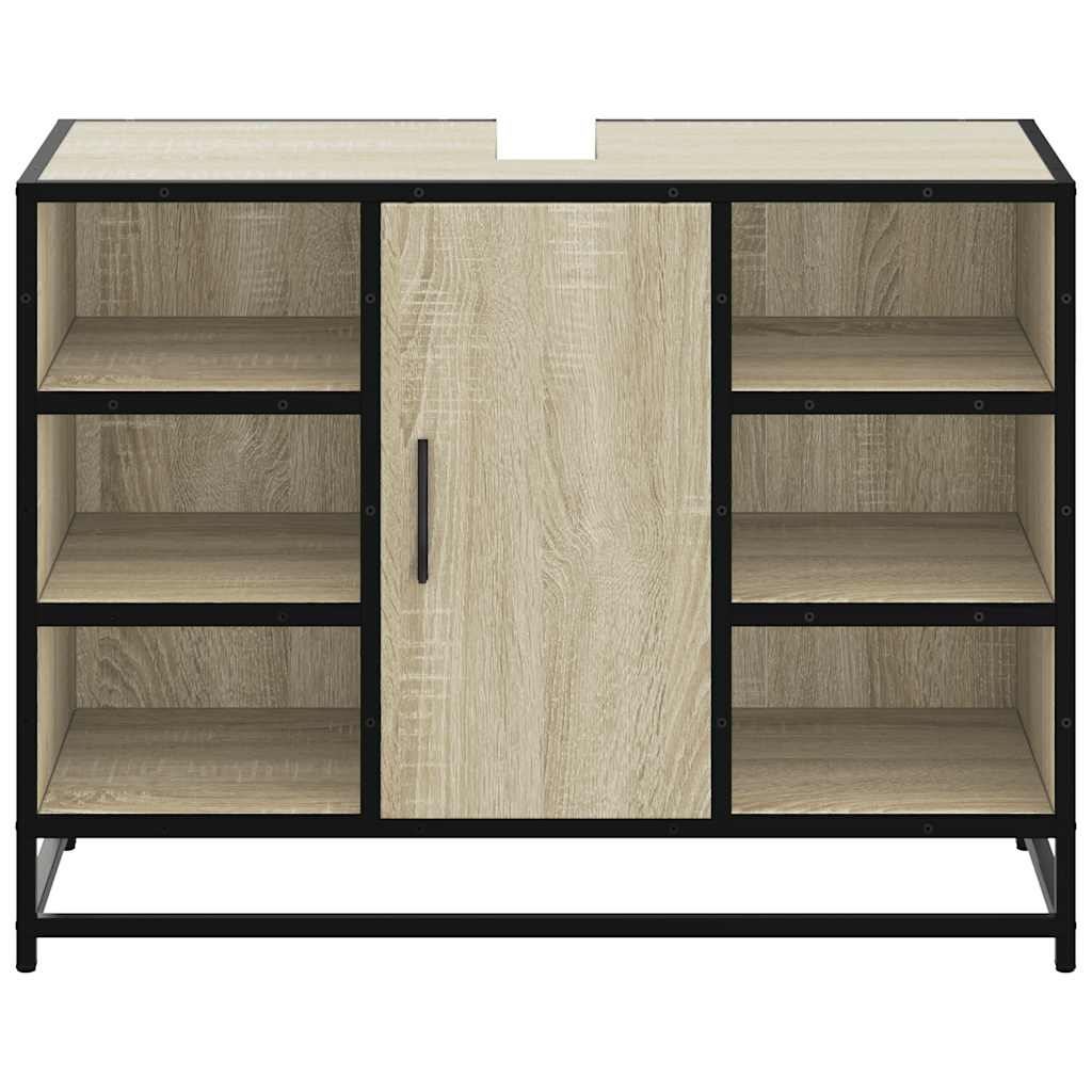 vidaXL Dulap chiuveta de baie, stejar sonoma, 80x33x60cm lemn compozit