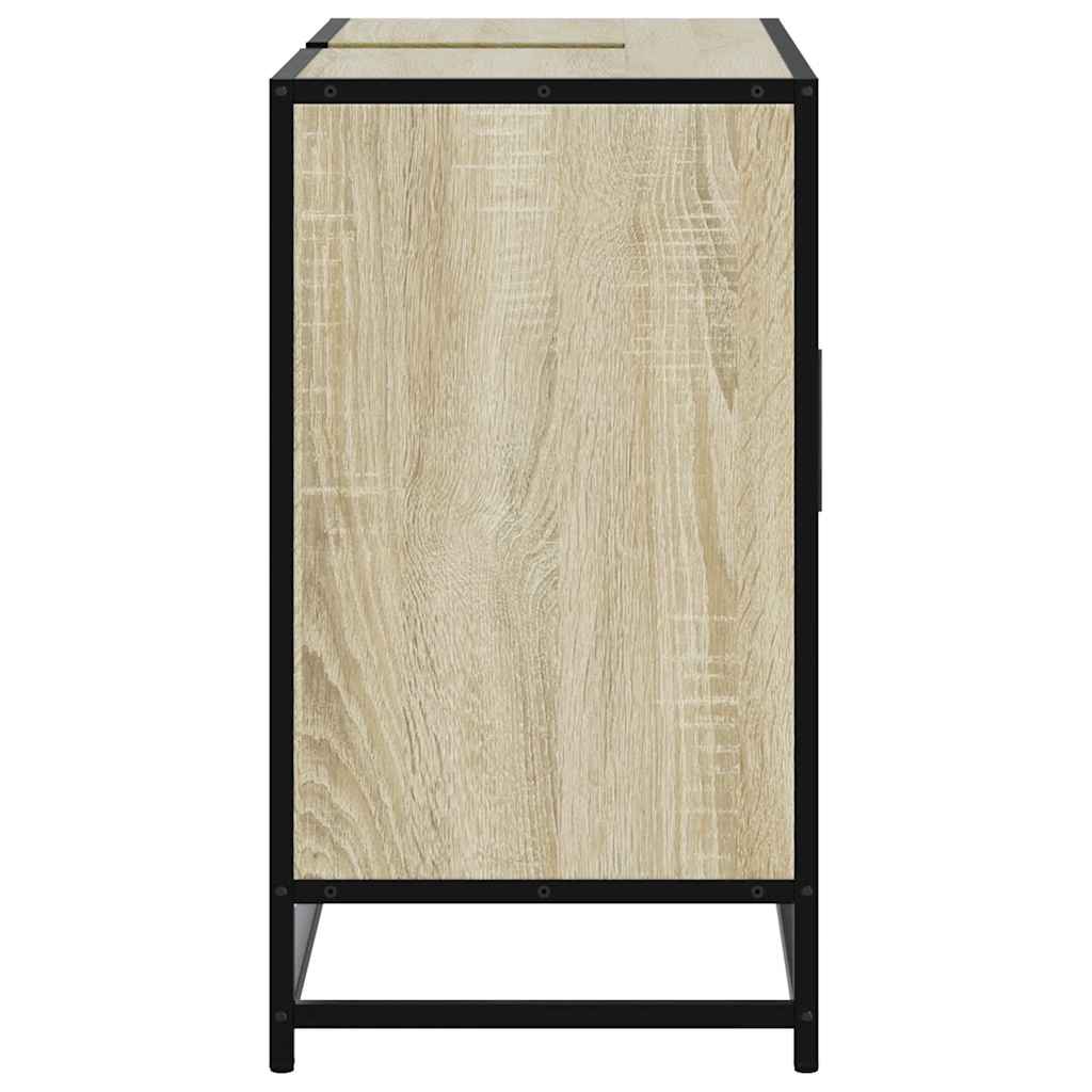 vidaXL Dulap chiuveta de baie, stejar sonoma, 80x33x60cm lemn compozit