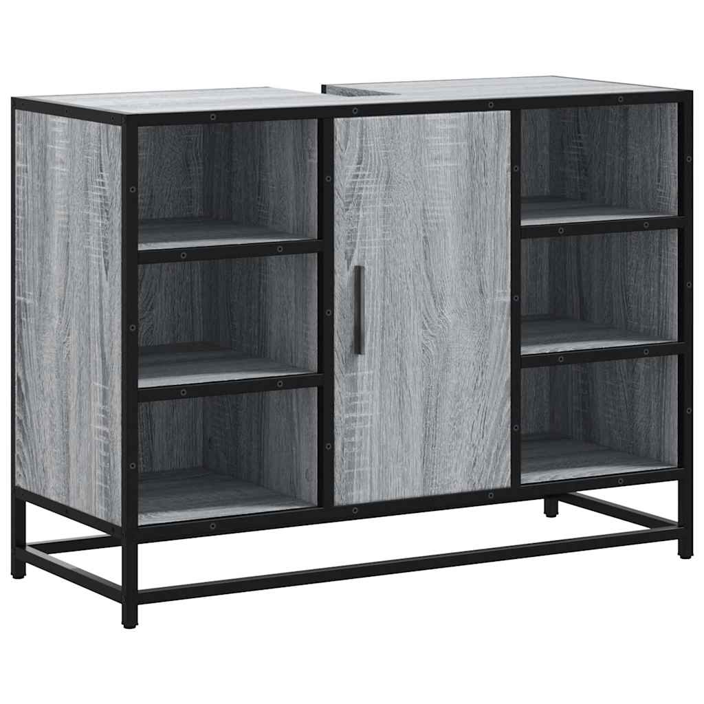 vidaXL Dulap chiuveta de baie, gri sonoma, 80x33x60 cm, lemn compozit vidaXL Dulap chiuveta de baie, gri sonoma, 80x33x60 cm, lemn compozit