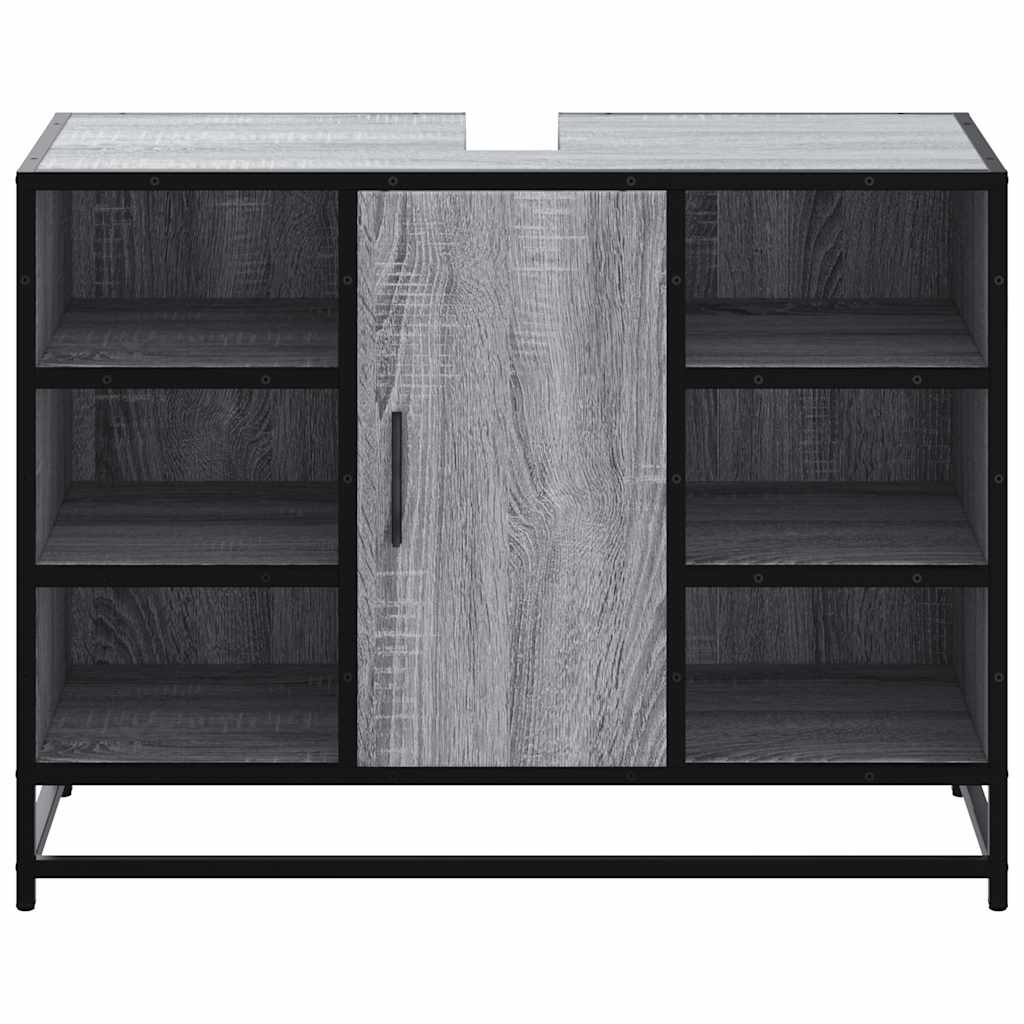vidaXL Dulap chiuveta de baie, gri sonoma, 80x33x60 cm, lemn compozit vidaXL Dulap chiuveta de baie, gri sonoma, 80x33x60 cm, lemn compozit