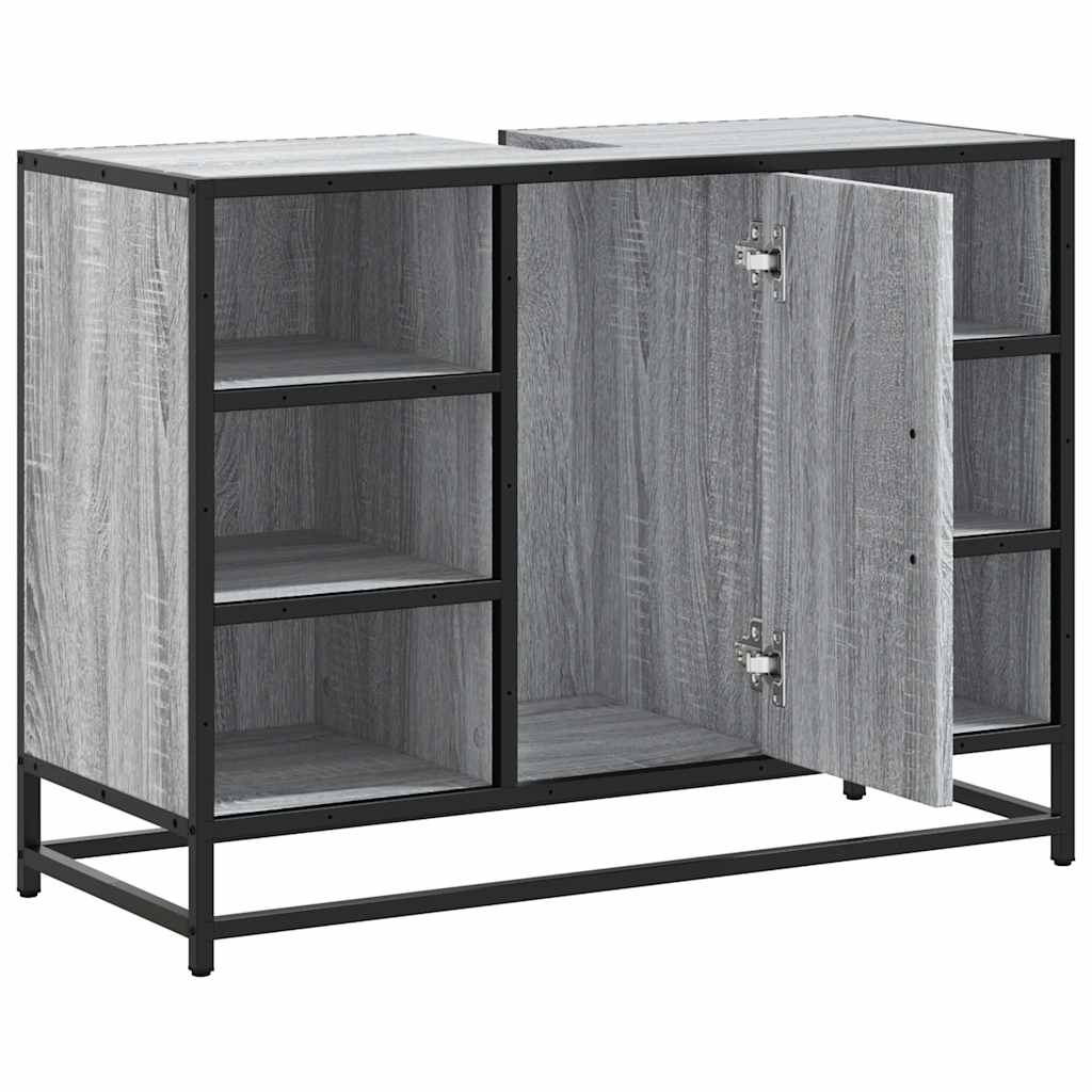 vidaXL Dulap chiuveta de baie, gri sonoma, 80x33x60 cm, lemn compozit vidaXL Dulap chiuveta de baie, gri sonoma, 80x33x60 cm, lemn compozit