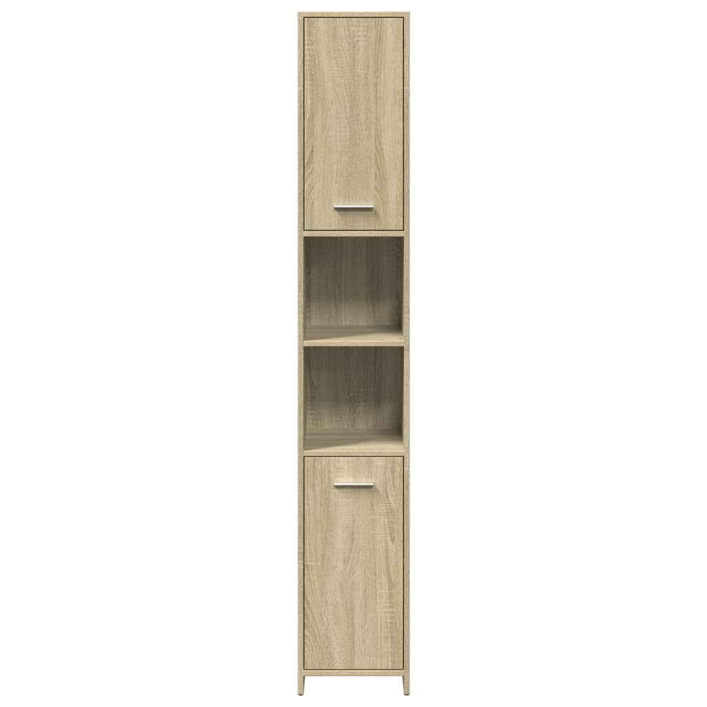 vidaXL Dulap de baie, stejar sonoma, 30x30x183,5 cm, PAL