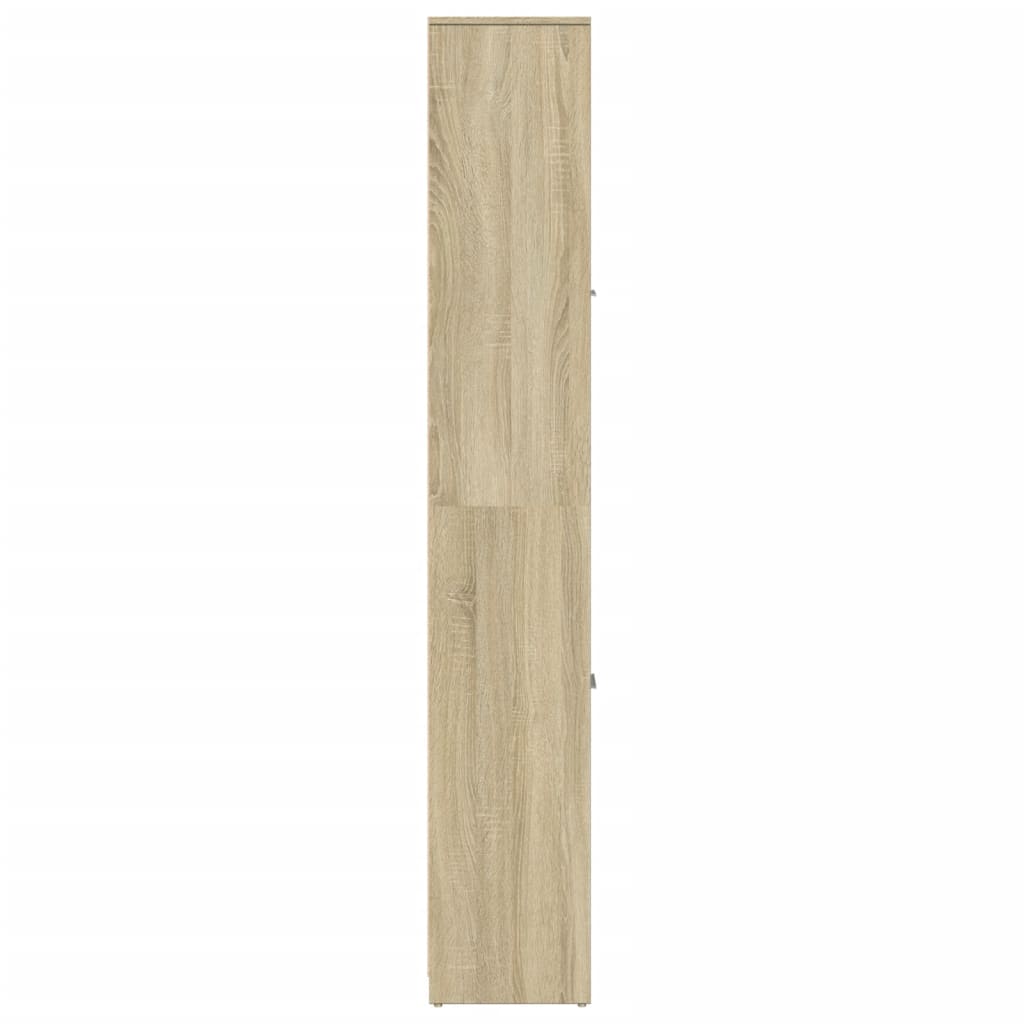 vidaXL Dulap de baie, stejar sonoma, 30x30x183,5 cm, PAL