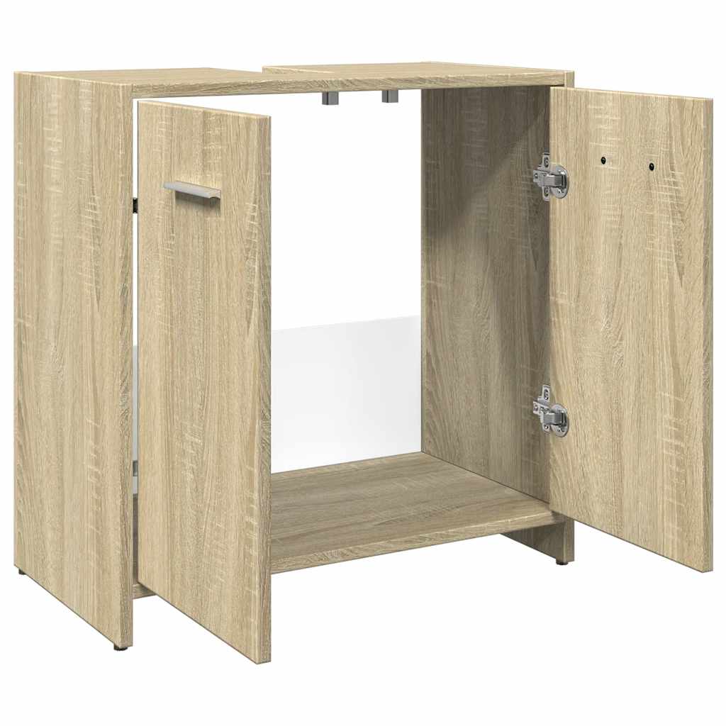 vidaXL Dulap chiuvetă baie, stejar sonoma, 60x33x60 cm, lemn prelucrat vidaXL Dulap chiuvetă baie, stejar sonoma, 60x33x60 cm, lemn prelucrat