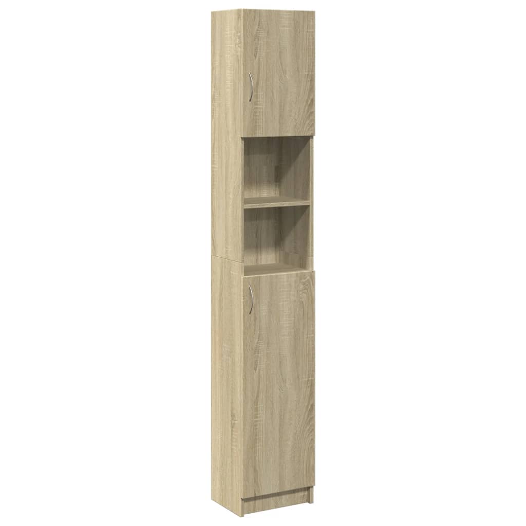vidaXL Dulap de baie, stejar Sonoma, 32x25,5x190 cm, PAL vidaXL Dulap de baie, stejar Sonoma, 32x25,5x190 cm, PAL
