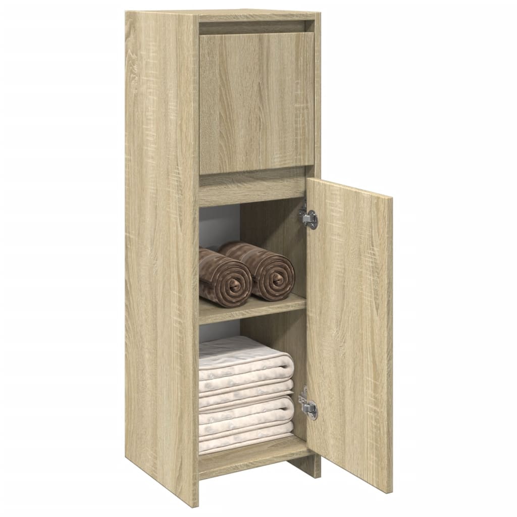 vidaXL Dulap de baie, stejar Sonoma, 30 x 30 x 95 cm, PAL