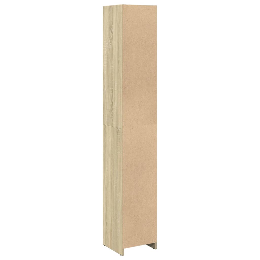 vidaXL Dulap de baie, stejar sonoma, 30x30x183,5 cm, PAL