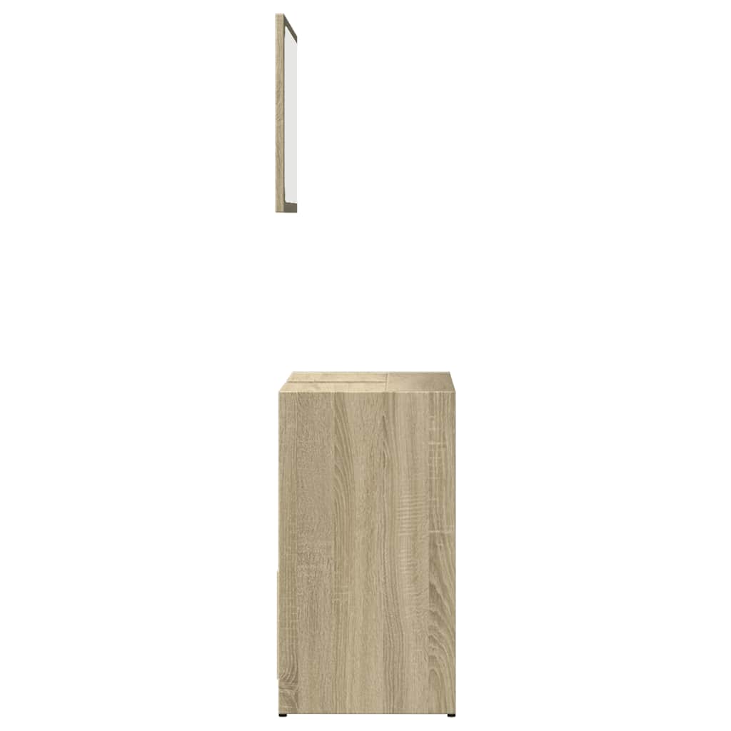 vidaXL Set mobilier de baie, 2 piese, stejar sonoma, lemn prelucrat vidaXL Set mobilier de baie, 2 piese, stejar sonoma, lemn prelucrat