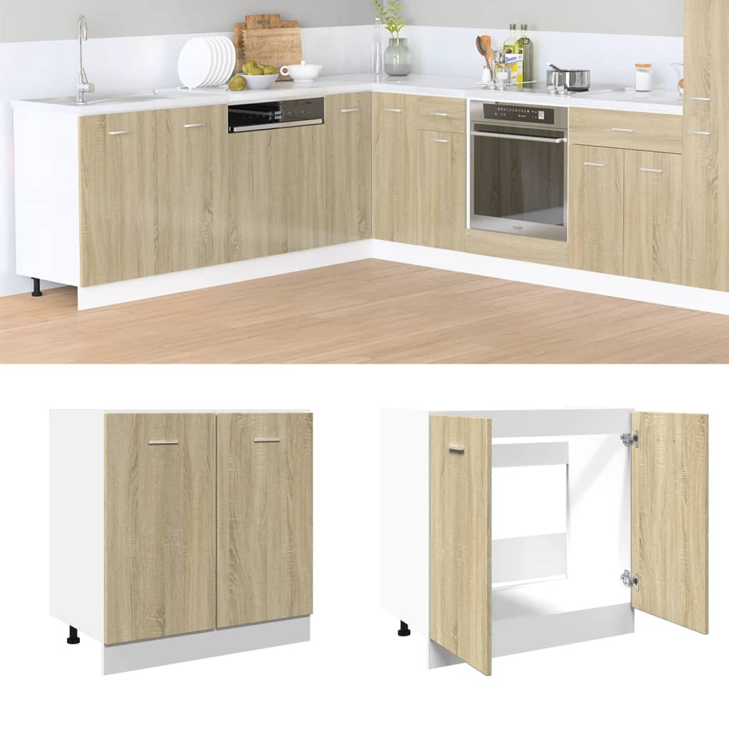 vidaXL Dulap inferior “Lyon”, stejar sonoma, 80x46x81,5 cm