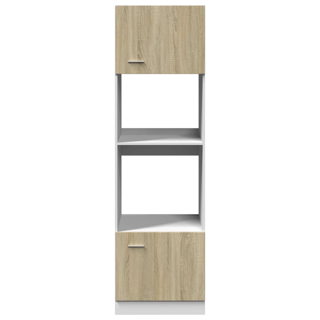 vidaXL Dulap cuptor microunde “Lyon”, stejar Sonoma, 60 x 57 x 207 cm vidaXL Dulap cuptor microunde “Lyon”, stejar Sonoma, 60 x 57 x 207 cm
