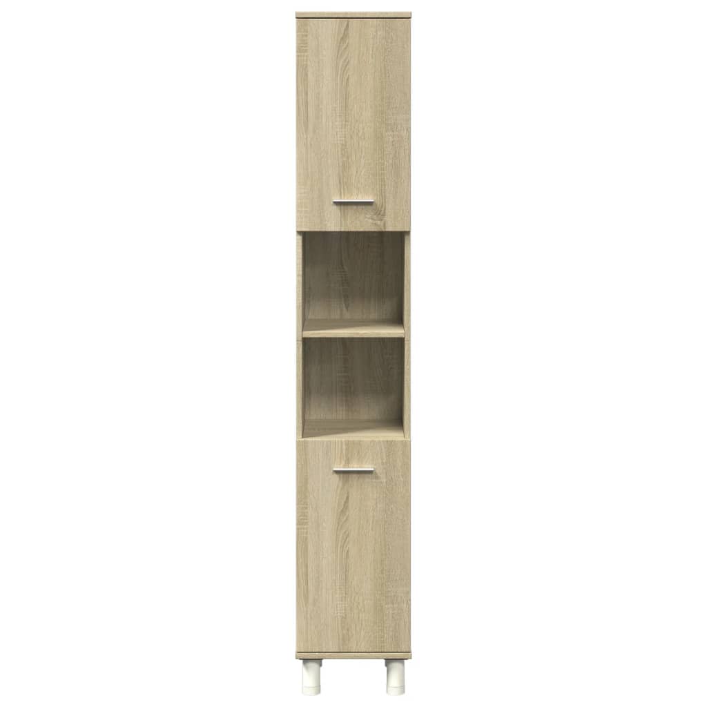 vidaXL Dulap de baie, stejar sonoma, 30,5x30x179 cm, lemn prelucrat