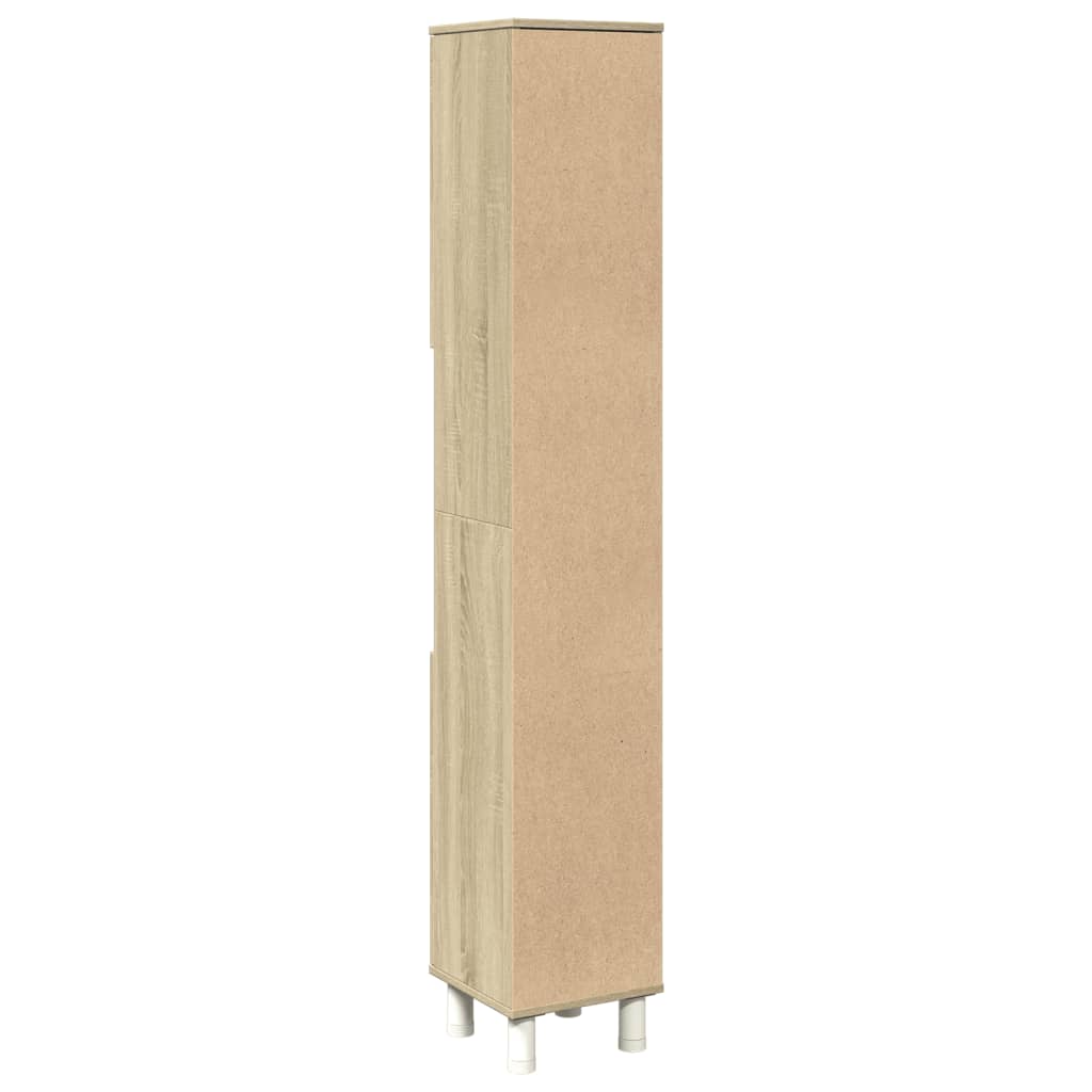 vidaXL Dulap de baie, stejar sonoma, 30,5x30x179 cm, lemn prelucrat