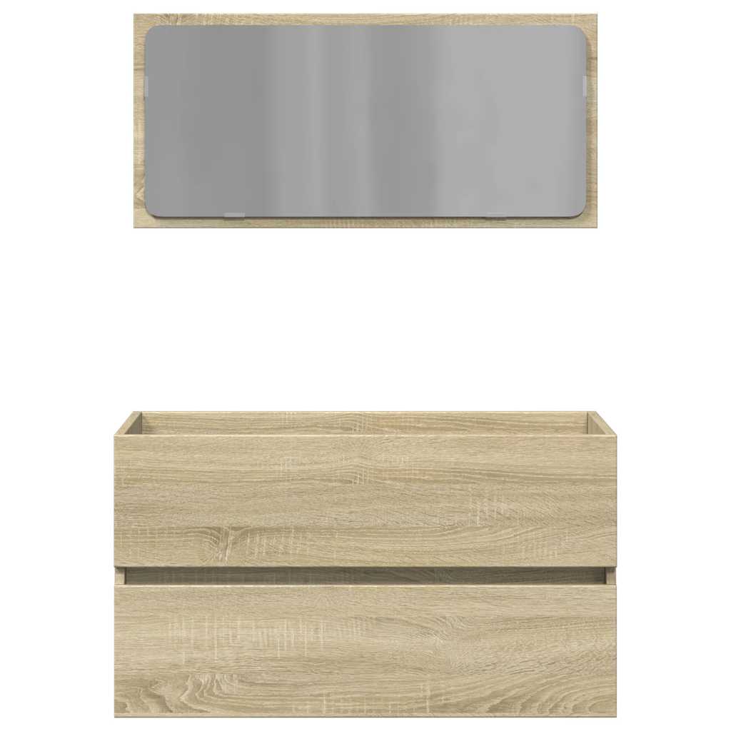vidaXL Dulap de baie cu oglindă, stejar sonoma, 80x38,5x45 cm vidaXL Dulap de baie cu oglindă, stejar sonoma, 80x38,5x45 cm