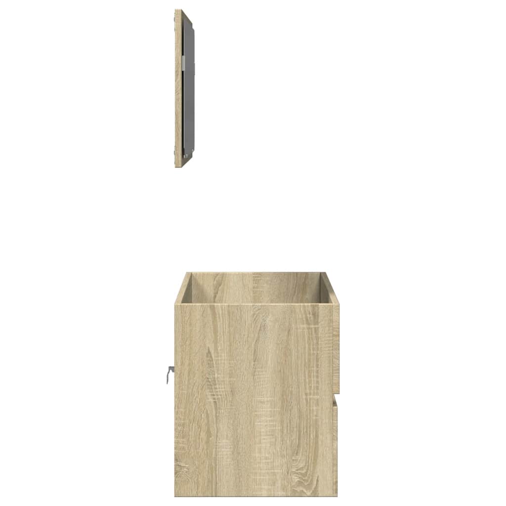 vidaXL Dulap de baie cu oglindă, stejar sonoma, 80x38,5x45 cm vidaXL Dulap de baie cu oglindă, stejar sonoma, 80x38,5x45 cm