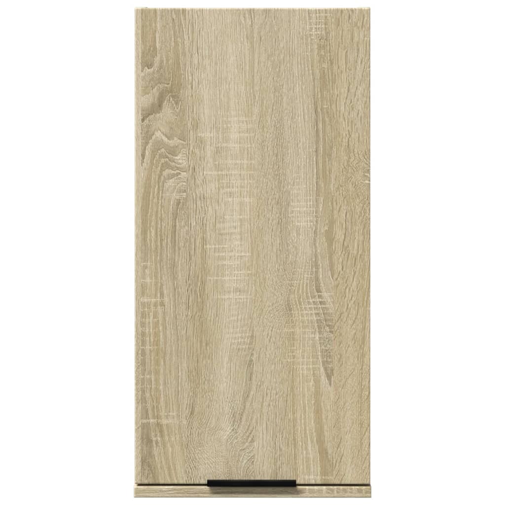 vidaXL Dulap de baie montat pe perete, stejar sonoma, 32x20x67 cm