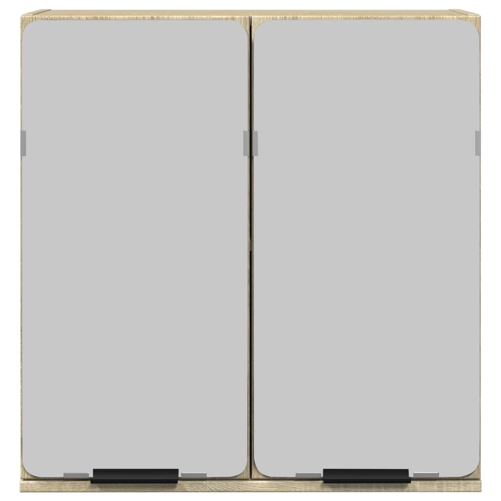 vidaXL Dulap oglindă baie stejar sonoma 64,5x20x66,5 cm lemn prelucrat vidaXL Dulap oglindă baie stejar sonoma 64,5x20x66,5 cm lemn prelucrat