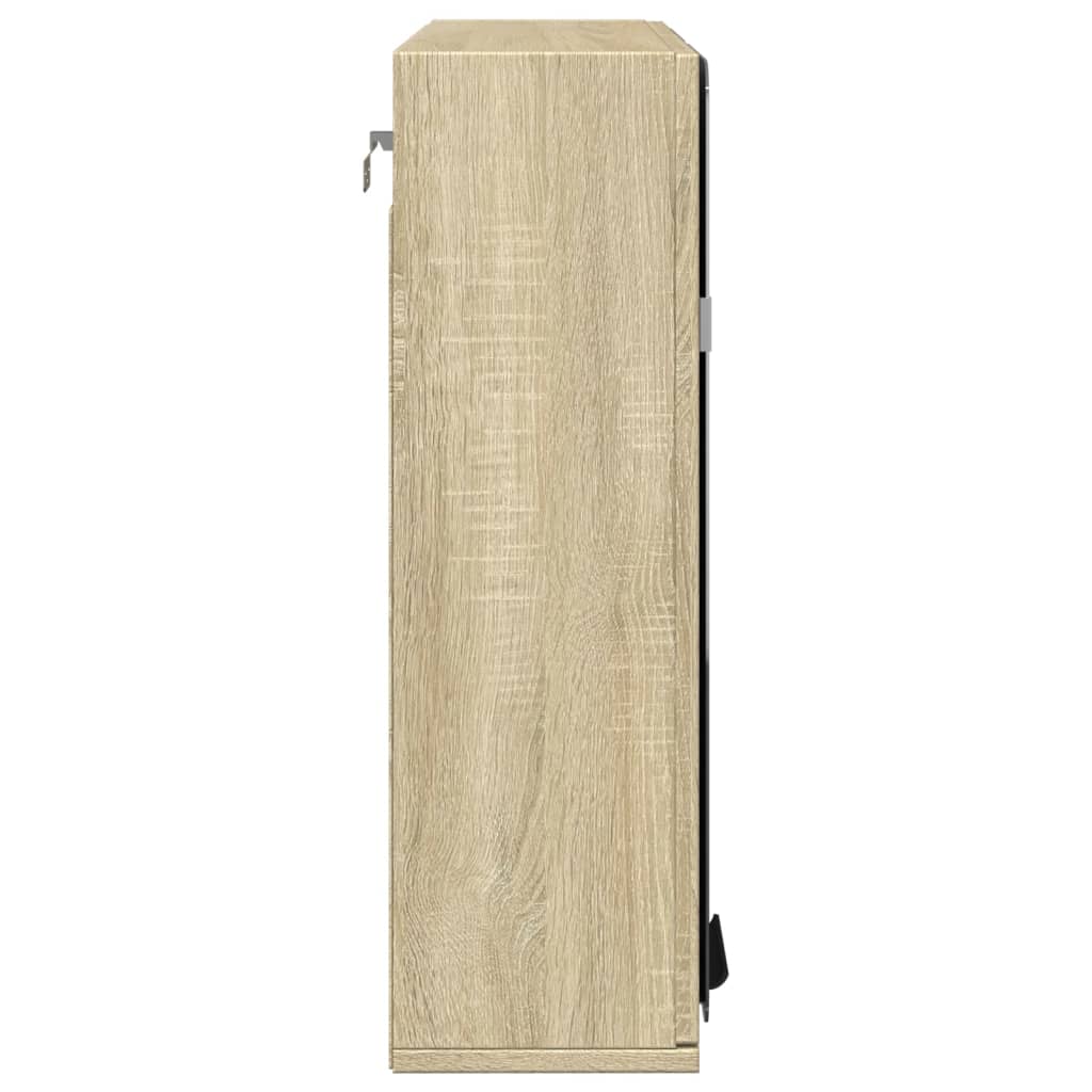 vidaXL Dulap oglindă baie stejar sonoma 64,5x20x66,5 cm lemn prelucrat vidaXL Dulap oglindă baie stejar sonoma 64,5x20x66,5 cm lemn prelucrat