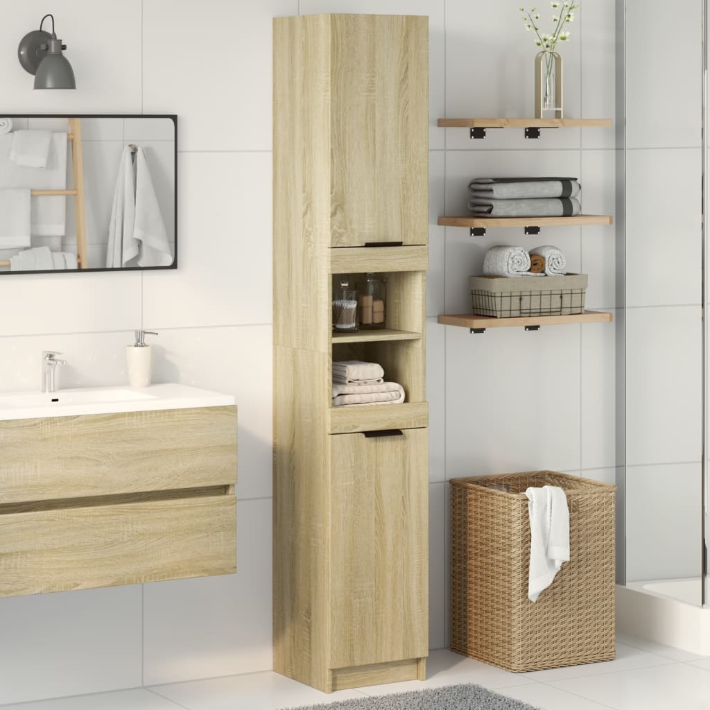 vidaXL Dulap de baie, stejar sonoma, 32x34x188,5 cm, lemn prelucrat vidaXL Dulap de baie, stejar sonoma, 32x34x188,5 cm, lemn prelucrat