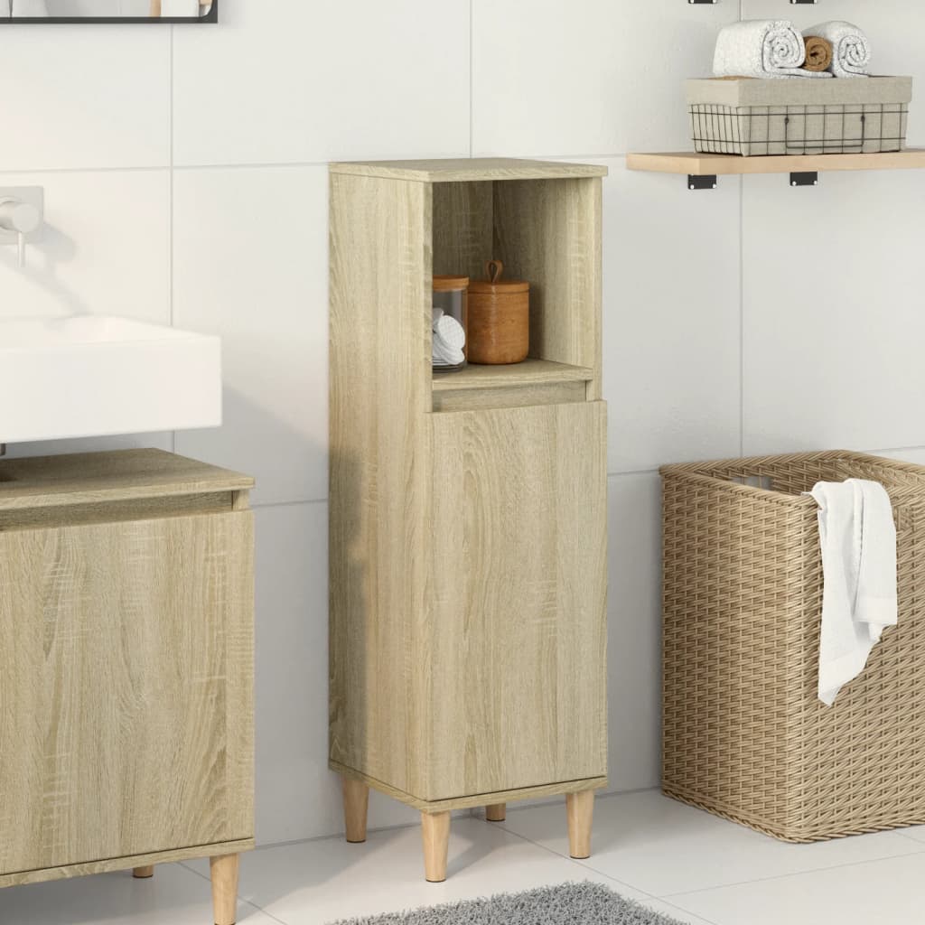 vidaXL Dulap de baie, stejar sonoma, 30x30x100 cm, lemn prelucrat vidaXL Dulap de baie, stejar sonoma, 30x30x100 cm, lemn prelucrat