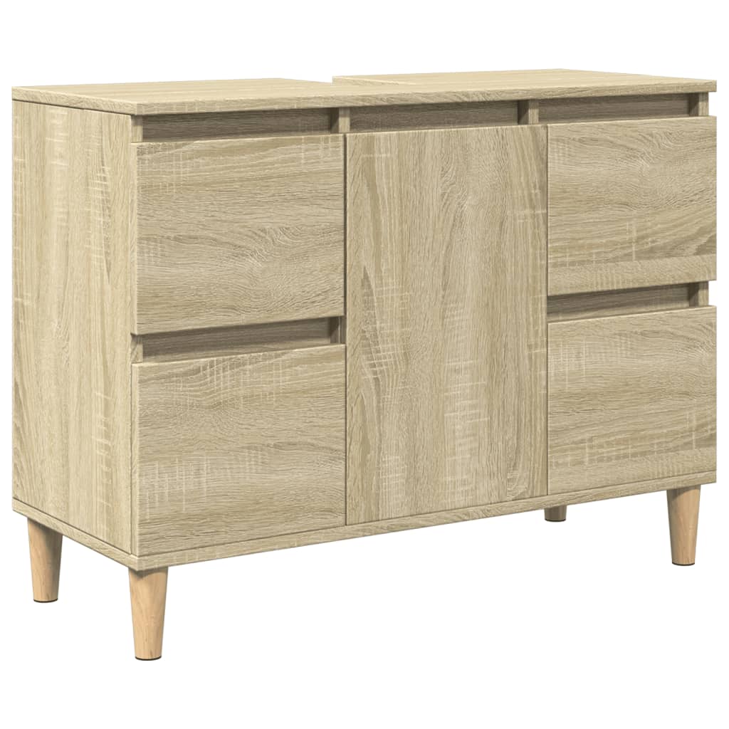 vidaXL Dulap de chiuvetă, stejar sonoma, 80x33x60 cm, lemn prelucrat vidaXL Dulap de chiuvetă, stejar sonoma, 80x33x60 cm, lemn prelucrat
