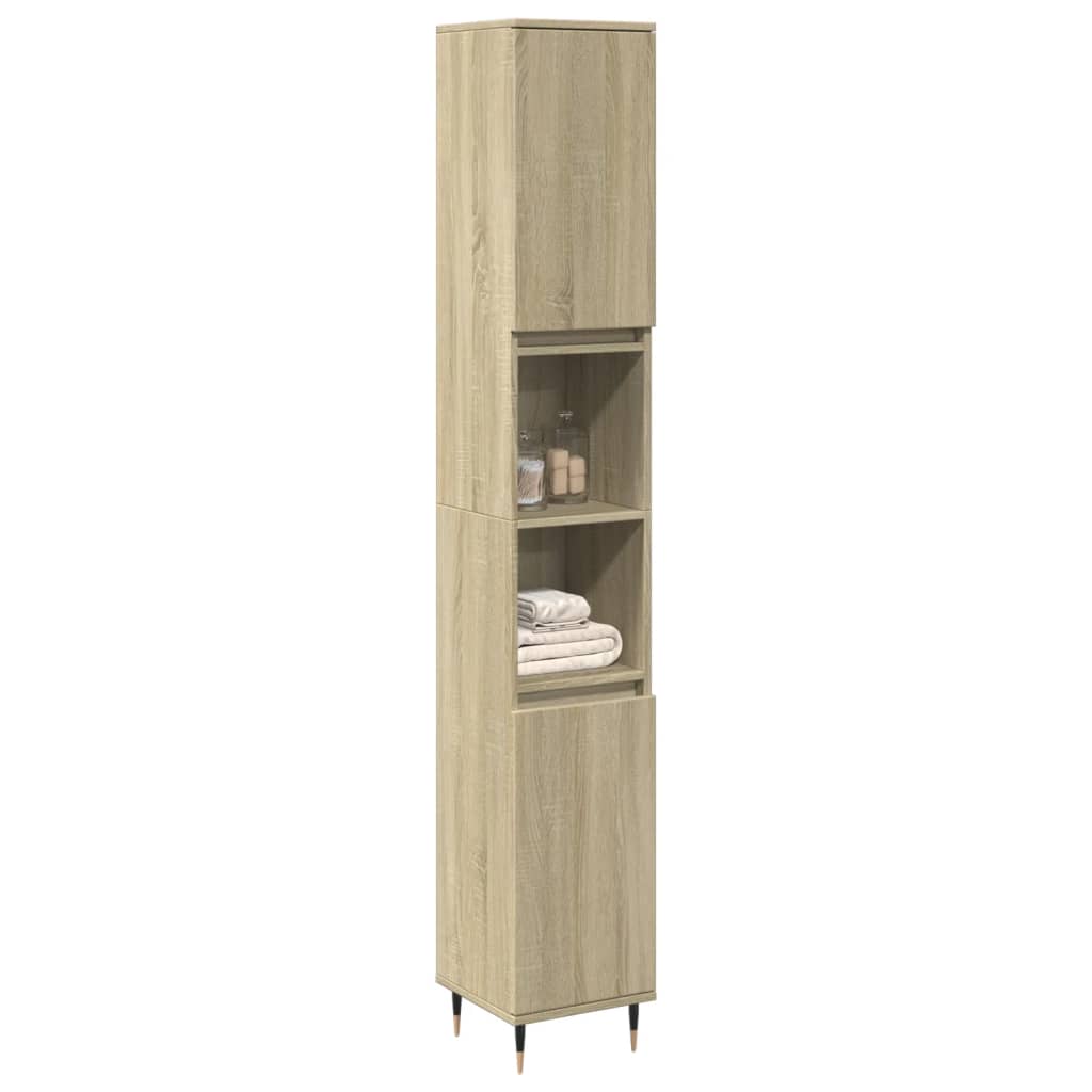 vidaXL Dulap de baie, stejar sonoma, 30x30x190 cm, lemn prelucrat vidaXL Dulap de baie, stejar sonoma, 30x30x190 cm, lemn prelucrat