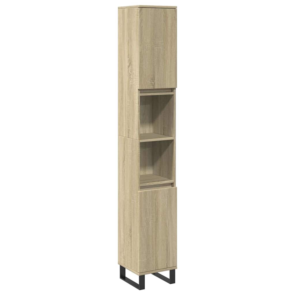 vidaXL Dulap de baie, stejar sonoma, 30x30x190 cm, lemn prelucrat vidaXL Dulap de baie, stejar sonoma, 30x30x190 cm, lemn prelucrat