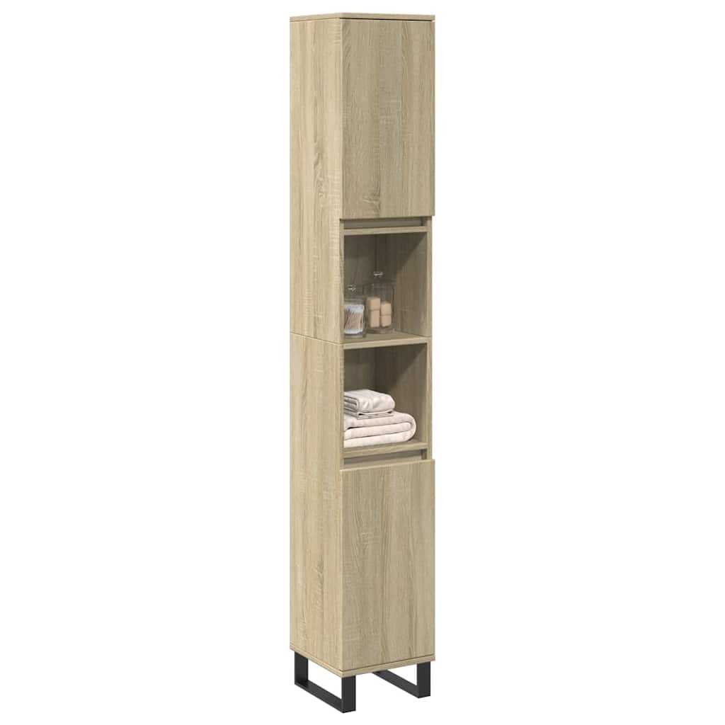 vidaXL Dulap de baie, stejar sonoma, 30x30x190 cm, lemn prelucrat vidaXL Dulap de baie, stejar sonoma, 30x30x190 cm, lemn prelucrat