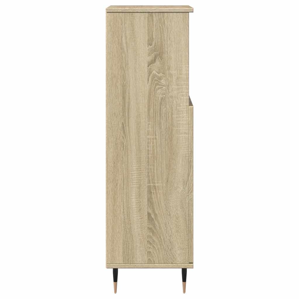 vidaXL Dulap de baie, stejar sonoma, 30x30x100 cm, lemn prelucrat
