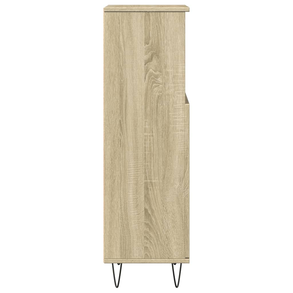 vidaXL Dulap de baie, stejar sonoma, 30x30x100 cm, lemn prelucrat
