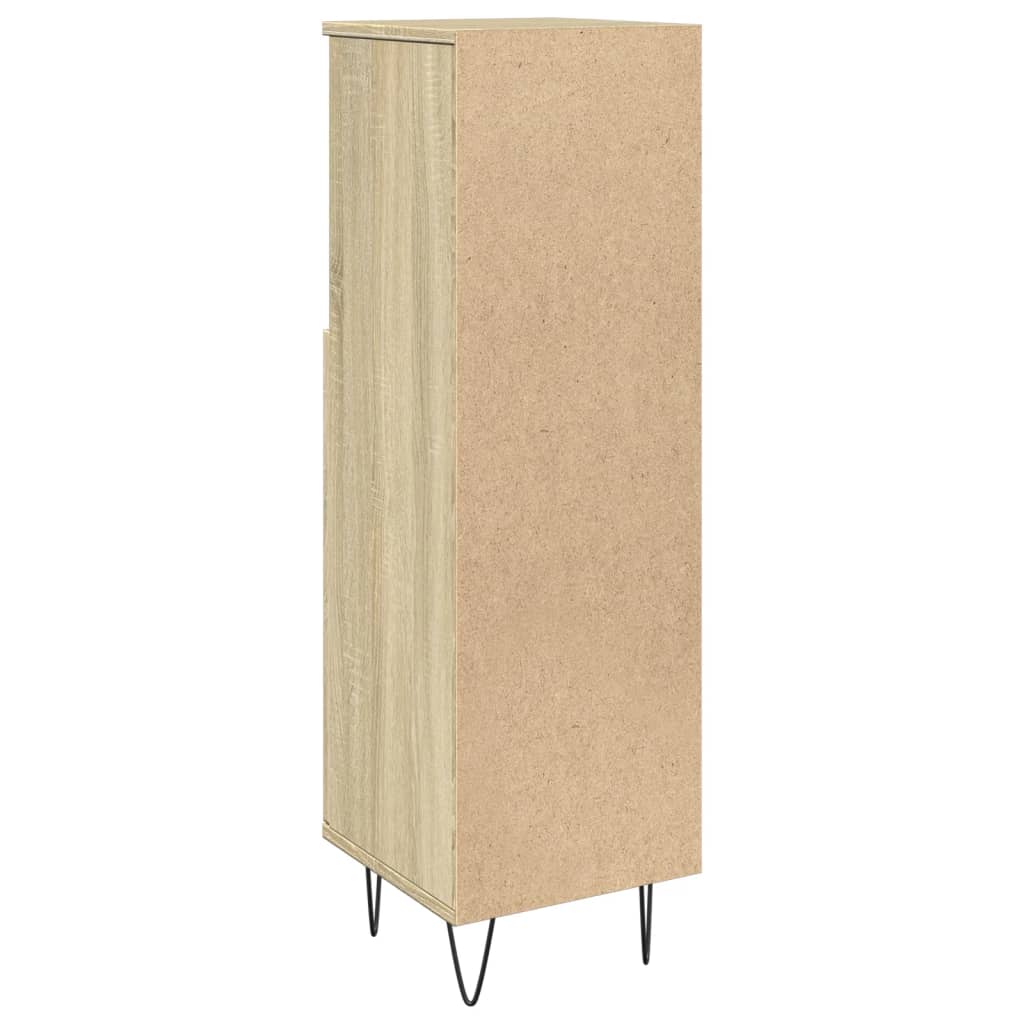 vidaXL Dulap de baie, stejar sonoma, 30x30x100 cm, lemn prelucrat