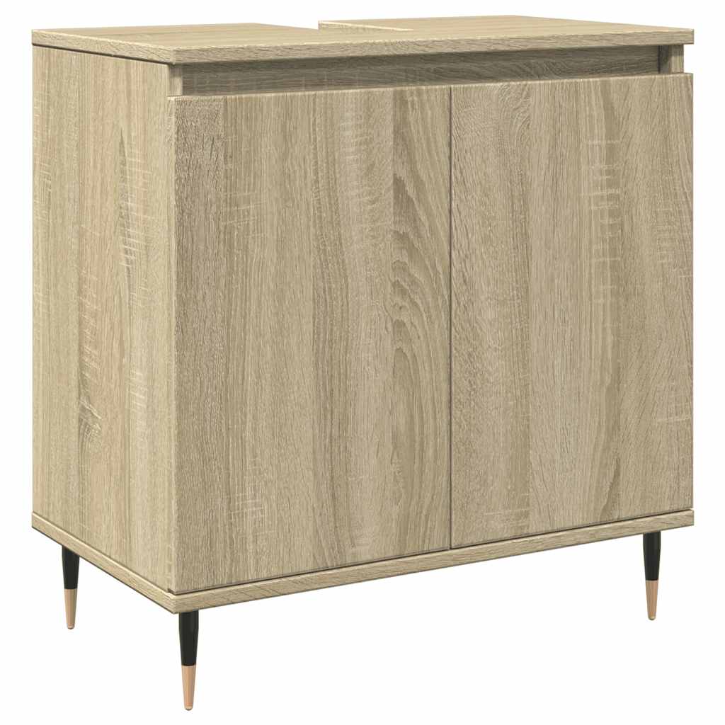 vidaXL Dulap de baie, stejar sonoma, 58x33x60 cm, lemn prelucrat
