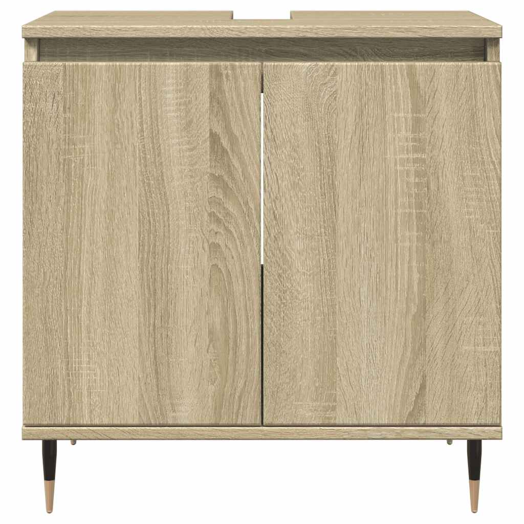 vidaXL Dulap de baie, stejar sonoma, 58x33x60 cm, lemn prelucrat
