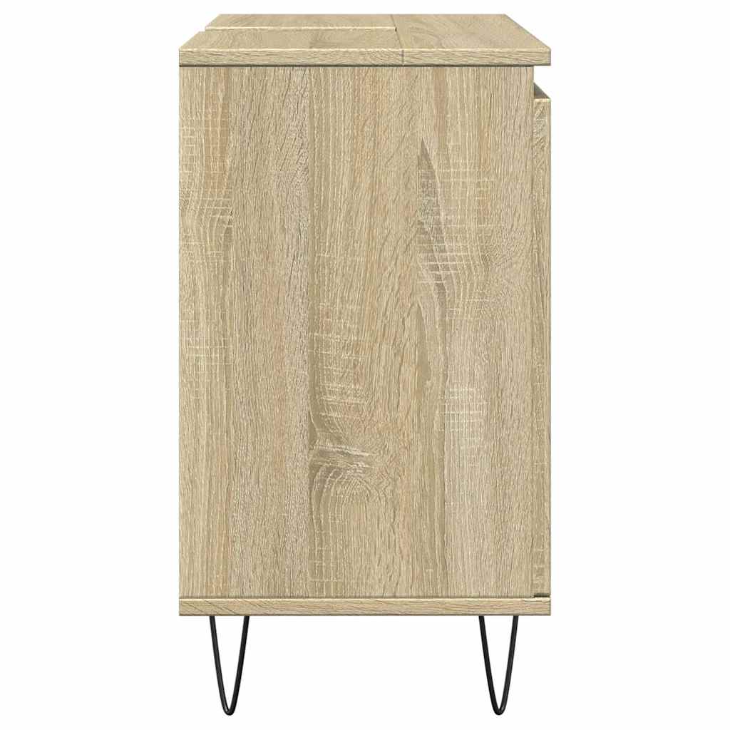 vidaXL Dulap de baie, stejar sonoma, 58x33x60 cm, lemn prelucrat