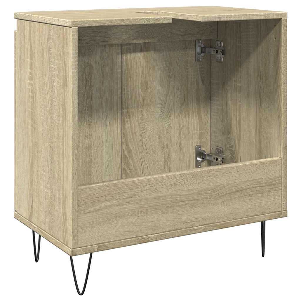 vidaXL Dulap de baie, stejar sonoma, 58x33x60 cm, lemn prelucrat