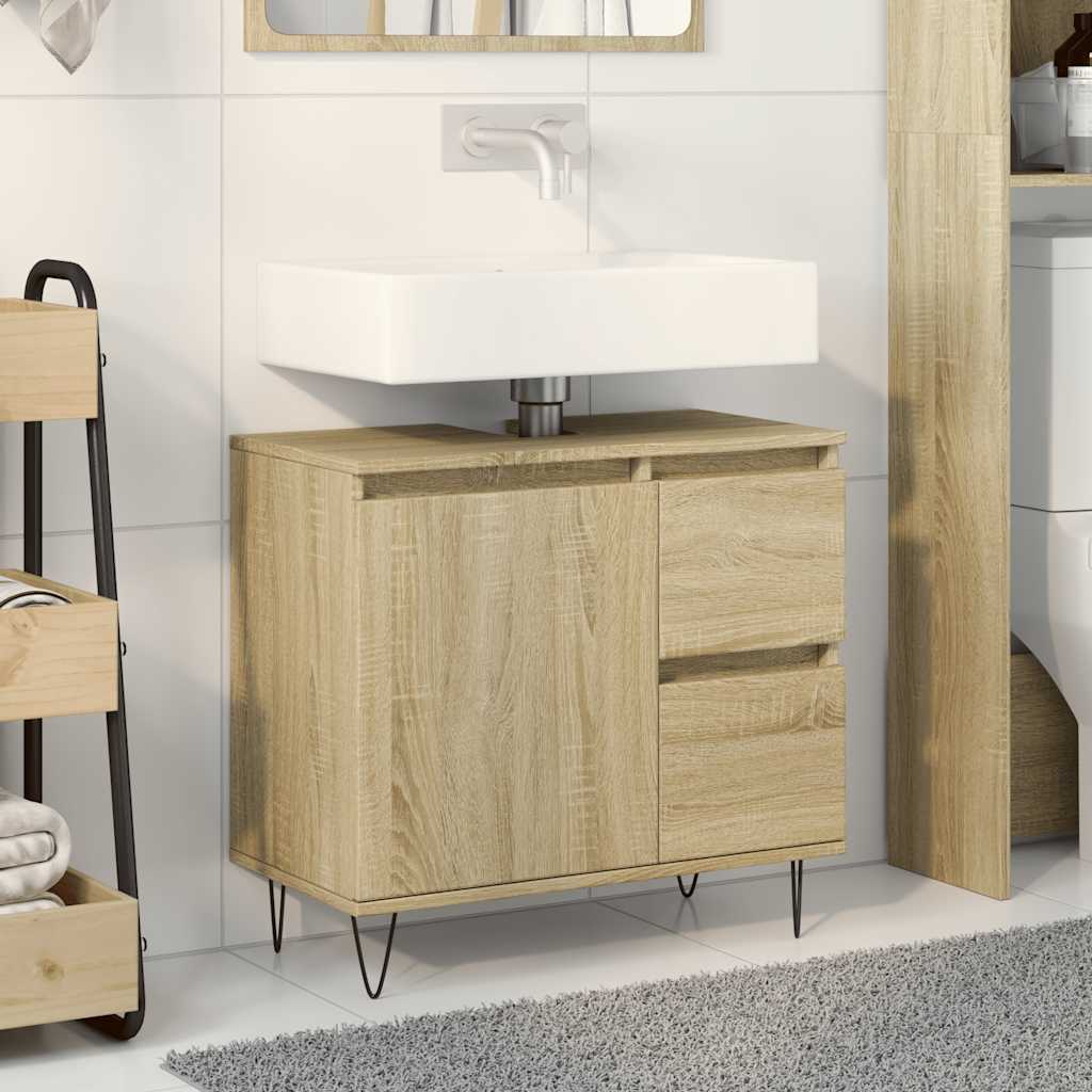 vidaXL Dulap de baie, stejar sonoma, 65x33x60 cm, lemn prelucrat vidaXL Dulap de baie, stejar sonoma, 65x33x60 cm, lemn prelucrat