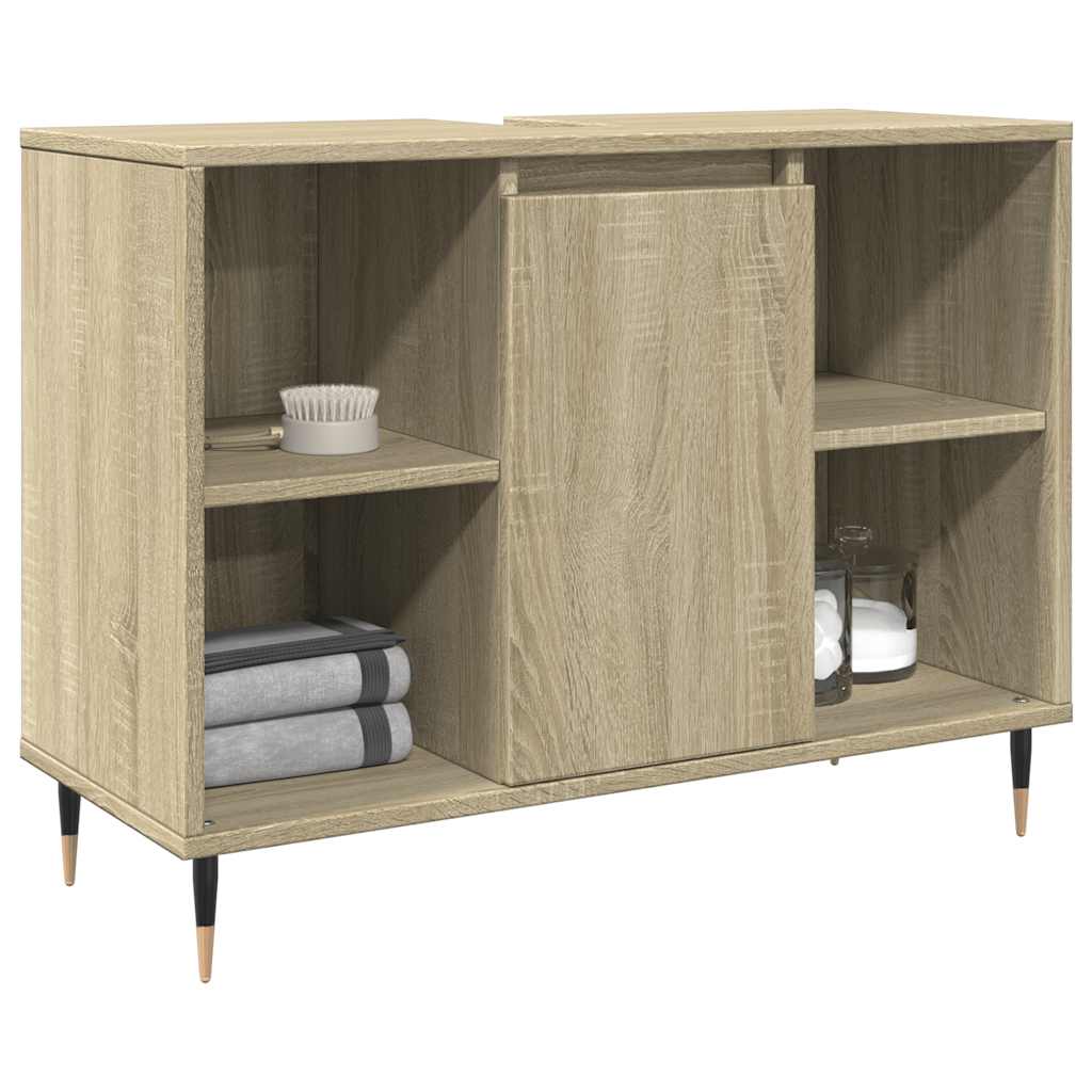vidaXL Dulap pentru baie, stejar sonoma, 80x33x60 cm, lemn compozit vidaXL Dulap pentru baie, stejar sonoma, 80x33x60 cm, lemn compozit