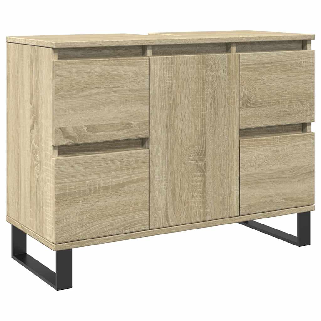 vidaXL Dulap pentru baie, stejar sonoma, 80x33x60 cm, lemn compozit vidaXL Dulap pentru baie, stejar sonoma, 80x33x60 cm, lemn compozit