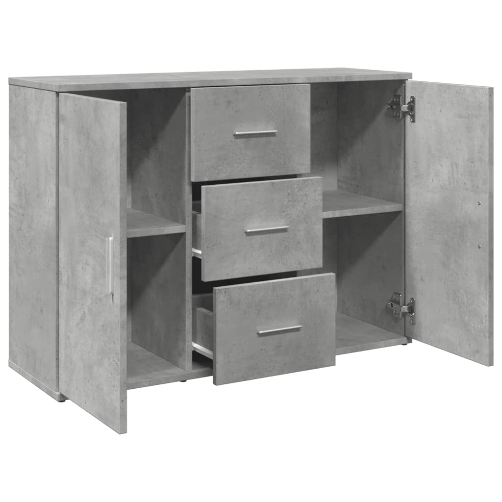vidaXL Dulap, gri beton, 90,5x29,5x65 cm, lemn prelucrat